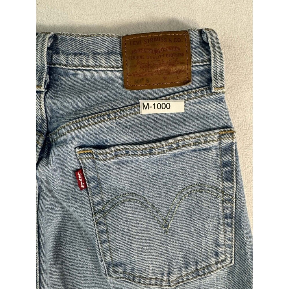 Levi’s 501 Original Fit Jeans Womens W25 L28 Light Wash Straight Leg Denim